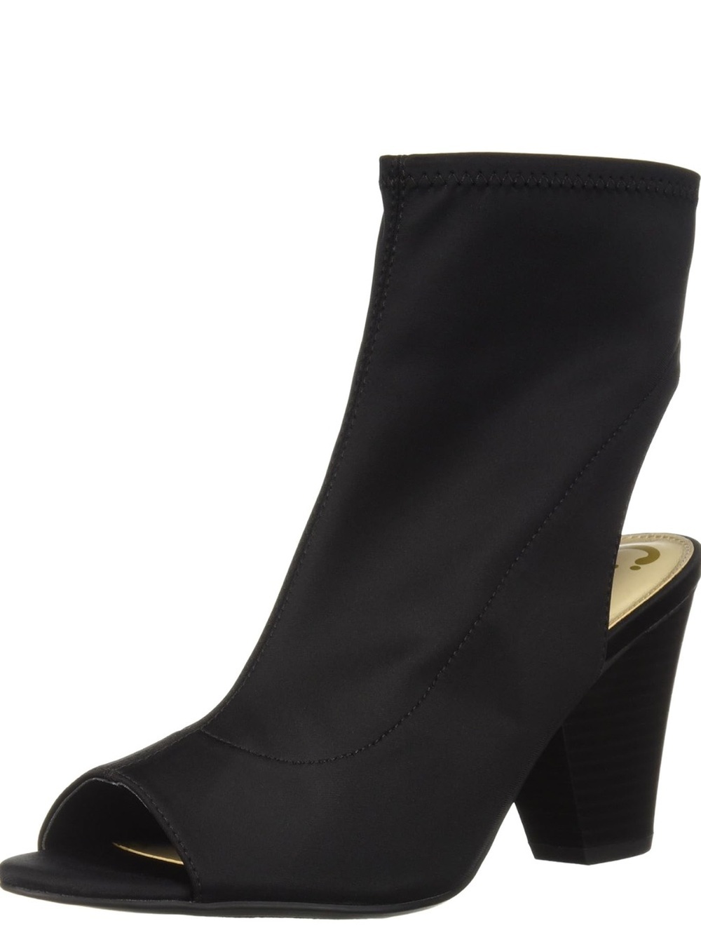 Circus by Sam Edelman Black Peep-Toe Block Heel Ankle Boot